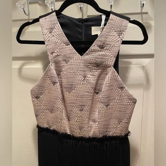 Anthropologie Nomad Morgan Carper Isobel Brocade Midi Dress Metallic Size 6 - Picture 10 of 15